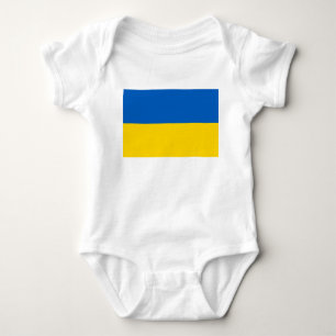 Ukrainische Flagge (Ukraine) Baby Bodysuit Strampler