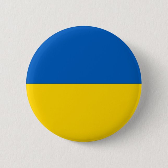 Ukrainische Flagge (Ukraine) Button (Vorderseite)