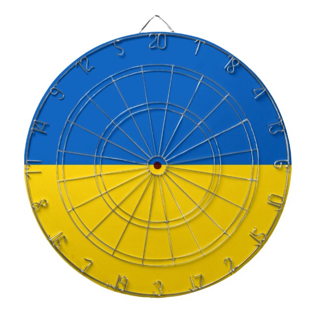 Ukrainische Flagge (Ukraine) Dartscheibe (vorne)