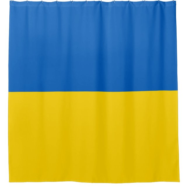 Ukrainische Flagge (Ukraine) Duschvorhang (Vorderseite)