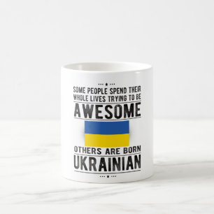Ukrainische Flagge Ukraine Erbe Ukrainische Wurzel Kaffeetasse