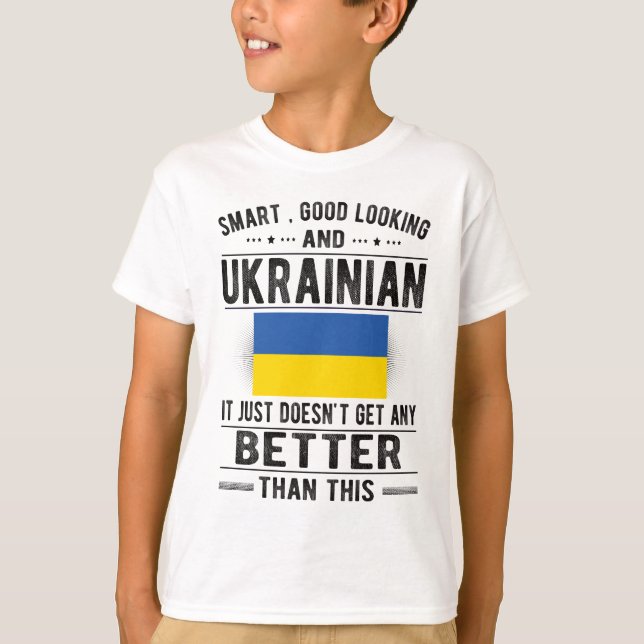 Ukrainische Flagge Ukraine Erbe Ukrainische Wurzel T-Shirt (Vorderseite)