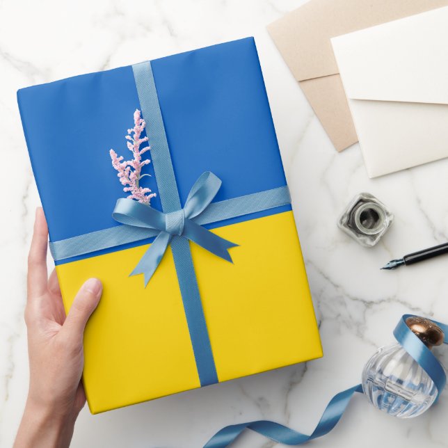 Ukrainische Flagge & Ukraine Geburtstag, Hochzeit/ Geschenkpapier (Schenken)