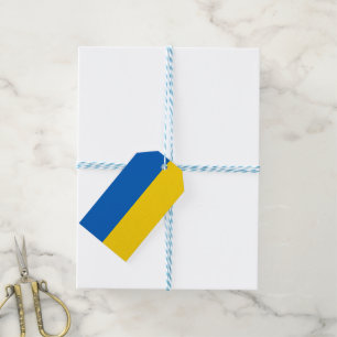 Ukrainische Flagge (Ukraine) Geschenketiketten Geschenkanhänger