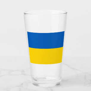 Ukrainische Flagge (Ukraine) Glas