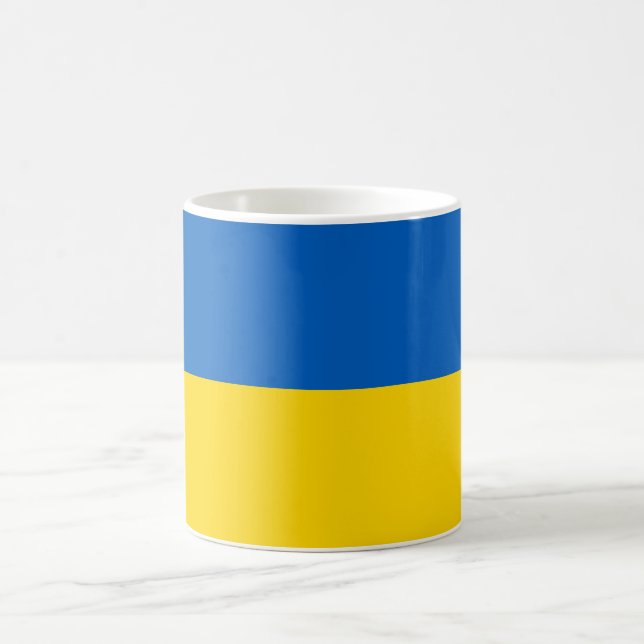 Ukrainische Flagge (Ukraine) Kaffeetasse (Mittel)