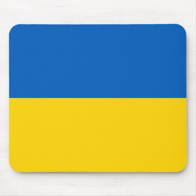 Ukrainische Flagge (Ukraine) Mousepad (Vorne)