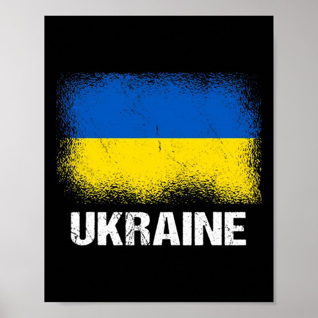 Ukrainische Flagge Ukraine  Poster (Vorne)