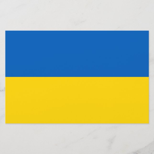 Ukrainische Flagge (Ukraine) Schreibtisch Briefpapier (Vorderseite)