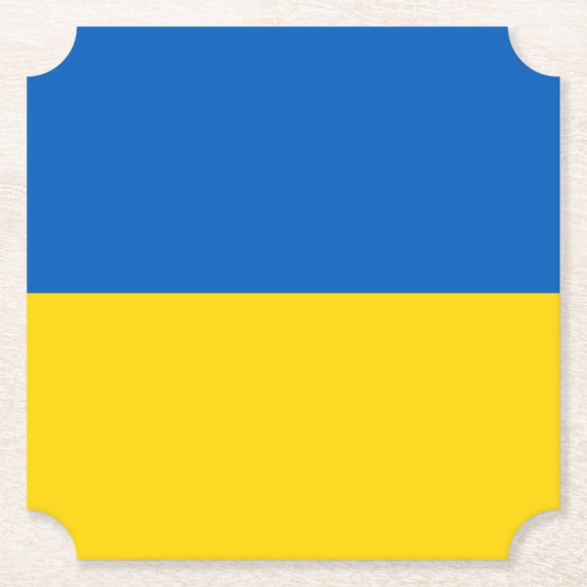 Ukrainische Flagge (Ukraine) Untersetzer (Vorderseite)