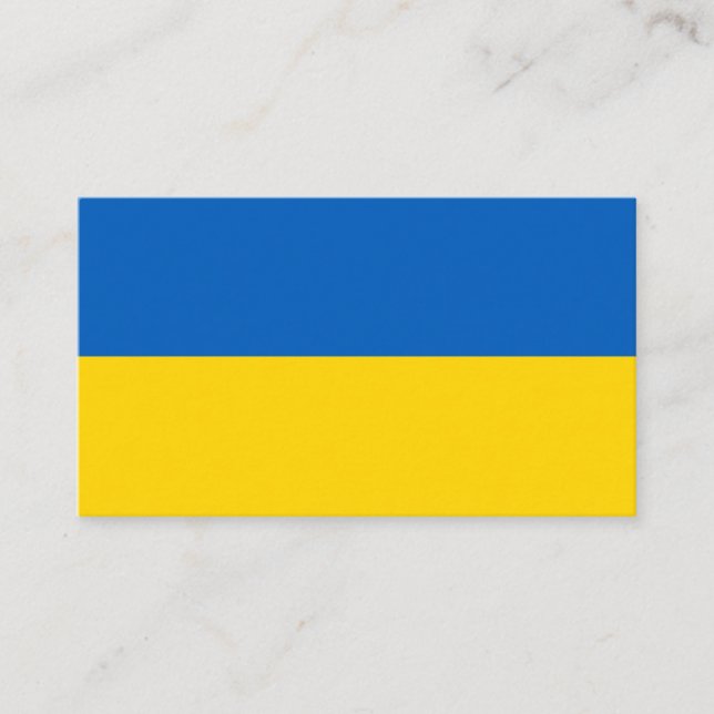 Ukrainische Flagge (Ukraine) Visitenkarte (Vorderseite)