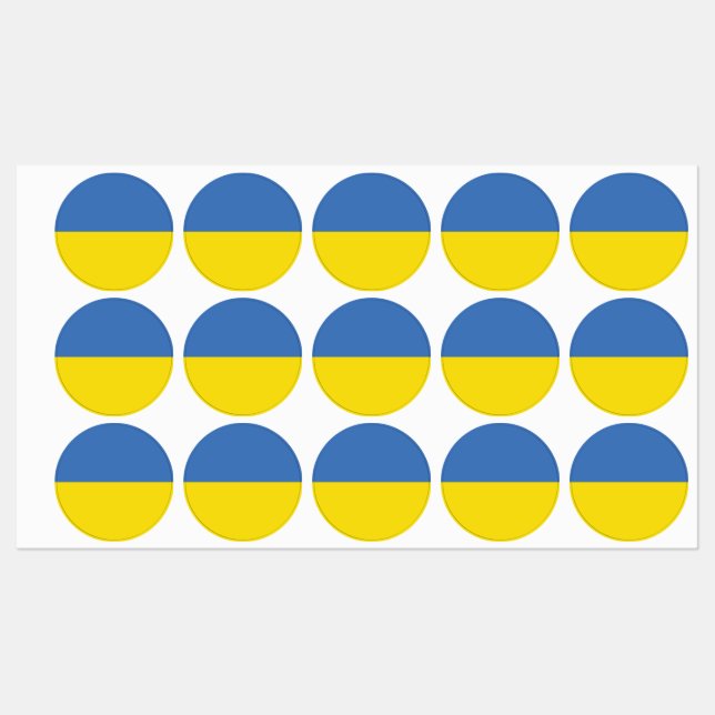 ukrainische Flagge, ukrainische Slawin Ukraini С л Etiketten (Blatt)