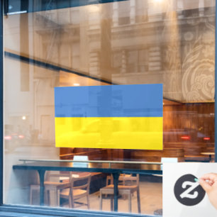 ukrainische Flagge, ukrainische Slawin Ukraini С л Fensteraufkleber