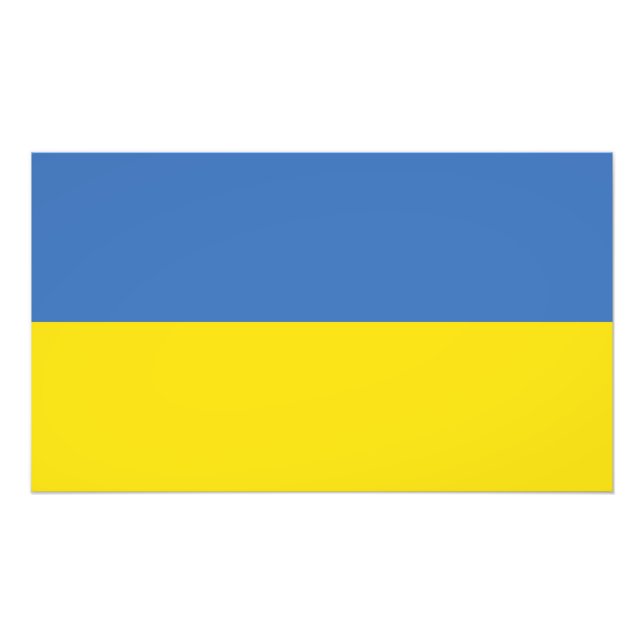 ukrainische Flagge, ukrainische Slawin Ukraini С л Fotodruck (Vorne)