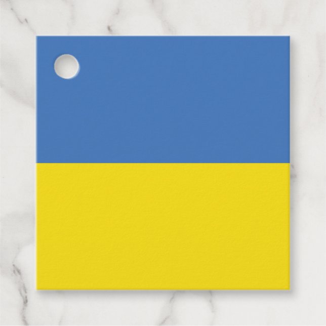 ukrainische Flagge, ukrainische Slawin Ukraini С л Geschenkanhänger (Vorderseite)