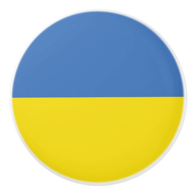 ukrainische Flagge, ukrainische Slawin Ukraini С л Keramikknauf (Vorderseite)