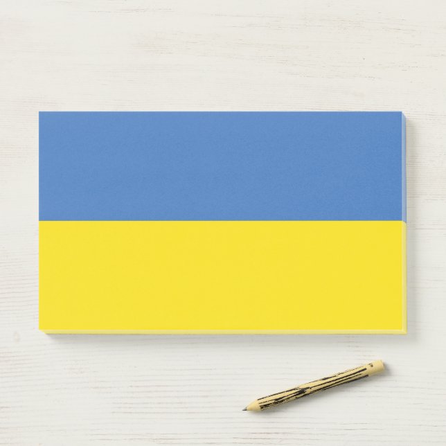 ukrainische Flagge, ukrainische Slawin Ukraini С л Post-it Klebezettel (Auf Schreibtisch)
