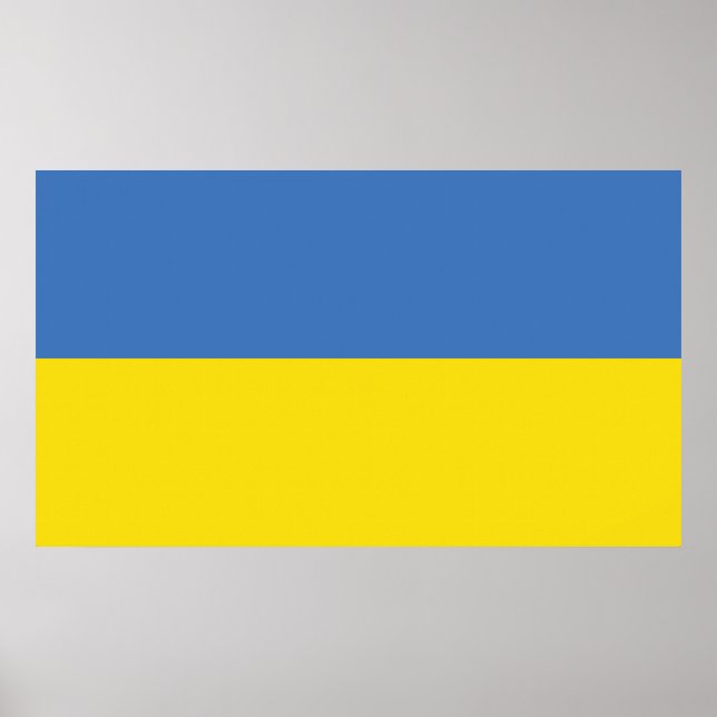ukrainische Flagge, ukrainische Slawin Ukraini С л Poster (Vorne)