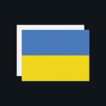 ukrainische Flagge, ukrainische Slawin Ukraini С л Postkarte<br><div class="desc">Die Farben der ukrainischen Flagge, blau und gelb, sind seit Jahrhunderten über ein Land geflogen, das reich an Geschichte und Geist ist. Blau repräsentiert den riesigen ukrainischen Himmel, während Gelb die goldenen Weizenfelder symbolisiert, die sich über die fruchtbaren Ebenen erstrecken. Dieses einfache, aber mächtige Symbol ist zu einem Leuchtfeuer der...</div>