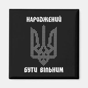 Ukrainische Flagge Ukrainisches T-Shirt für Männer Magnet