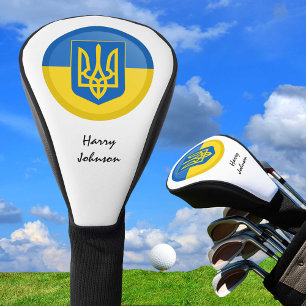 Ukrainische Flagge und Mit Monogramm Golf Clubs Golf Headcover