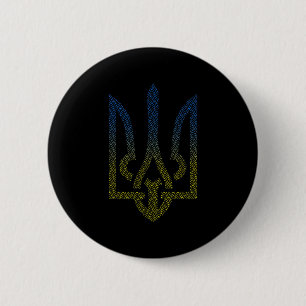 ukrainische Flagge und ukrainische Trident Button