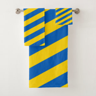 Ukrainische Flagge und ukrainisches Handtuch, Reis Badhandtuch Set