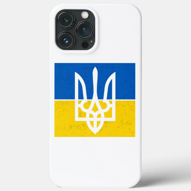 Ukrainische Flagge und Wappen. Ukraine Case-Mate iPhone Hülle (Rückseite)