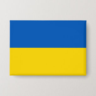 Ukrainische Flagge. Unterstütze die Ukraine. Butto Button