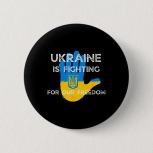 Ukrainische Flagge Unterstützendes Design Ukraine  Button