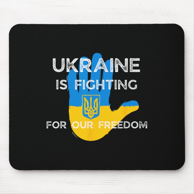 Ukrainische Flagge Unterstützendes Design Ukraine  Mousepad (Vorne)