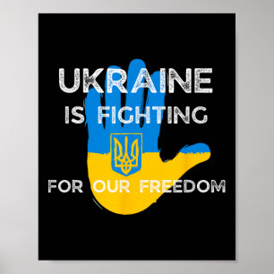 Ukrainische Flagge Unterstützendes Design Ukraine Poster