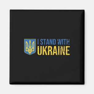 Ukrainische Flagge Unterstützt Ukraine Ich stehe z Magnet