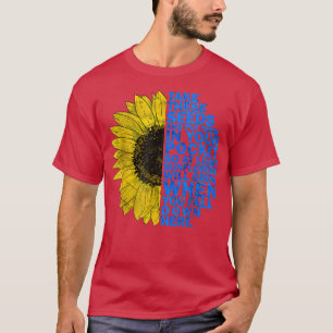 Ukrainische Flagge Vintag Ukraine Flagge Sonnenblu T-Shirt