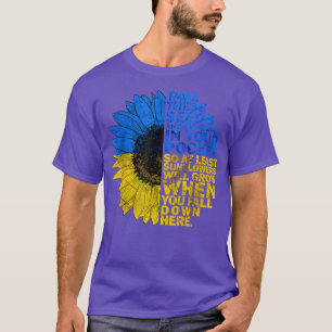 Ukrainische Flagge Vintag ukrainische Flagge Sonne T-Shirt