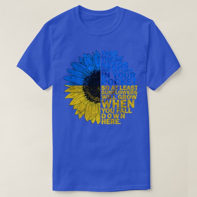 Ukrainische Flagge Vintag ukrainische Flagge Sonne T-Shirt (Design vorne)