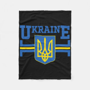 Ukrainische Flagge Vintage Heritage 5 Fleecedecke