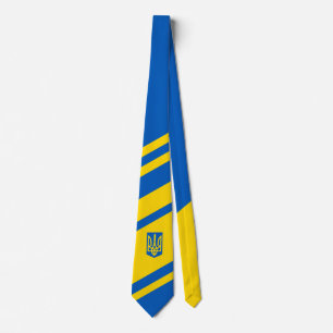 Ukrainische Flagge. Wappen. Krawatte
