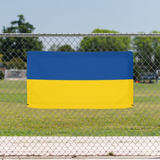 Ukrainische Flagge - Zollbannerzeichen Banner (Insitu)