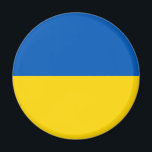 Ukrainische Flaggenfarben Magnet<br><div class="desc">Die Flagge der Ukraine färbt sich blau und gelb.</div>