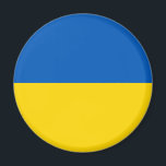 Ukrainische Flaggenfarben Magnet<br><div class="desc">Die Flagge der Ukraine färbt sich blau und gelb.</div>