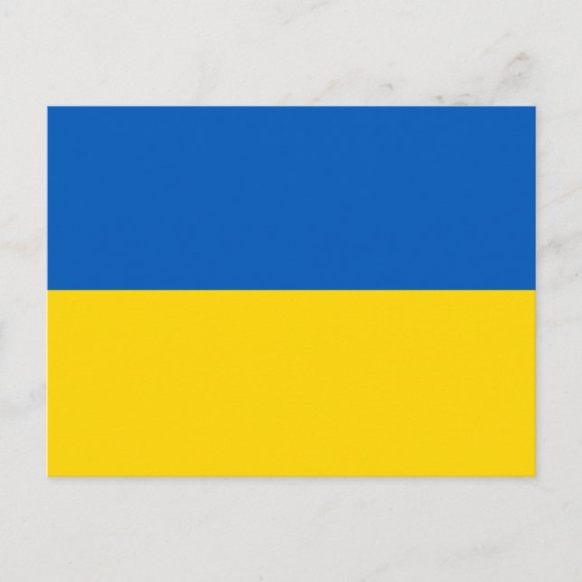 Ukrainische Flaggenfarben Postkarte (Vorderseite)
