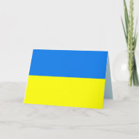 ukrainische Flaggengrüßkarte