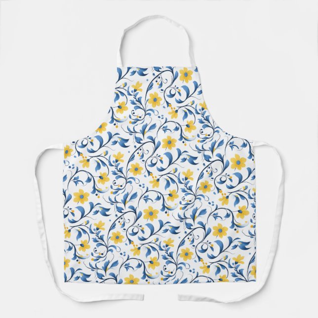Ukrainische florale Volksmotiven. Schürze (Vorderseite)