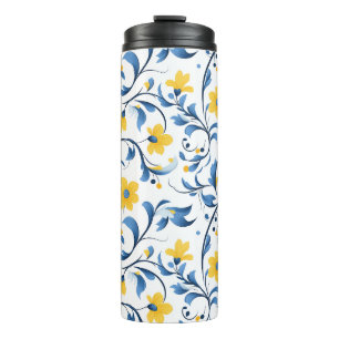 Ukrainische florale Volksmotiven Thermosbecher