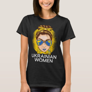 Ukrainische Frauen Ukraine-Flagge Sungles T-Shirt