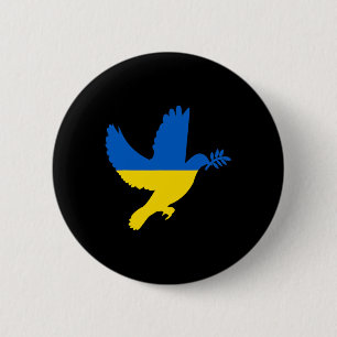 Ukrainische Friedens Taube Button