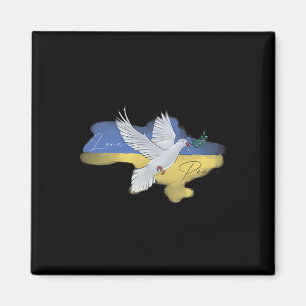 Ukrainische Friedens Taube Flagge Farben Blau Gelb Magnet