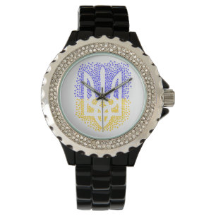 Ukrainische heraldry trident tryzub streut Sterne Armbanduhr