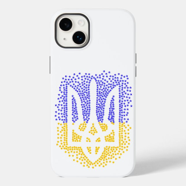 Ukrainische heraldry trident tryzub streut Sterne Case-Mate iPhone Hülle (Rückseite)